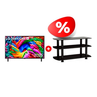 Жиынтық LED теледидары LG 65NANO90A6B + Elenberg сөресі T3005 