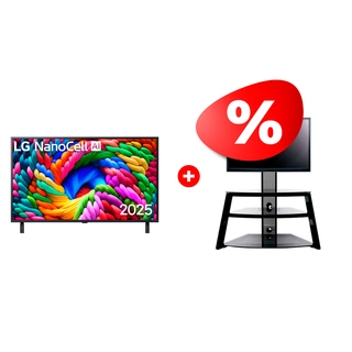 Комплект LED телевизор LG 55NANO90A6B + ТВ тумба Mart Кристалл К 65″ 