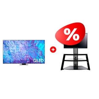 Жиынтық QLED Samsung теледидары QE98Q80CAUXCE + Mart сөресі Кристалл К 65″ 