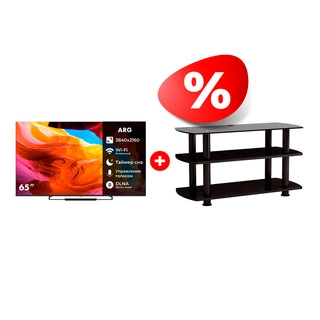 Комплект QLED телевизор ARG A65Q1C3 + ТВ тумба Elenberg T3005 