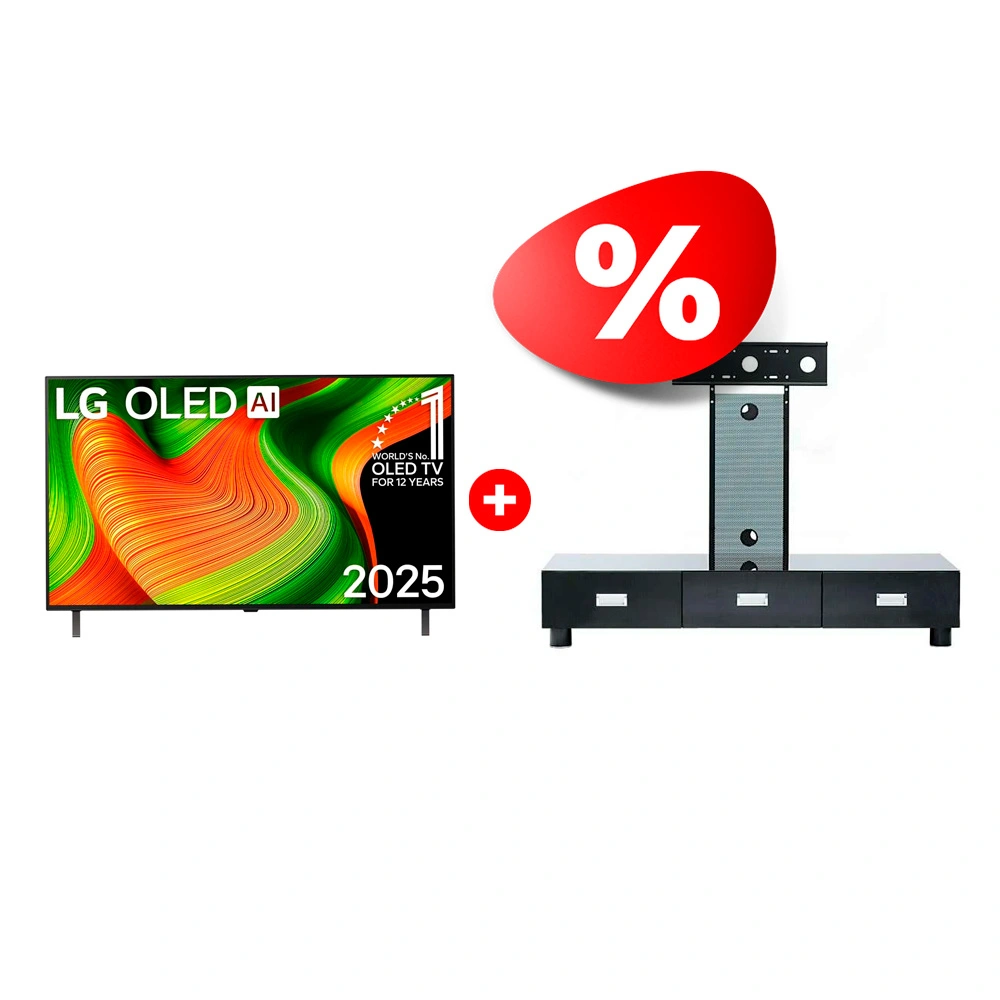 Комплект OLED телевизор LG OLED65B5RLA + ТВ тумба Mart Универсал 65″ 