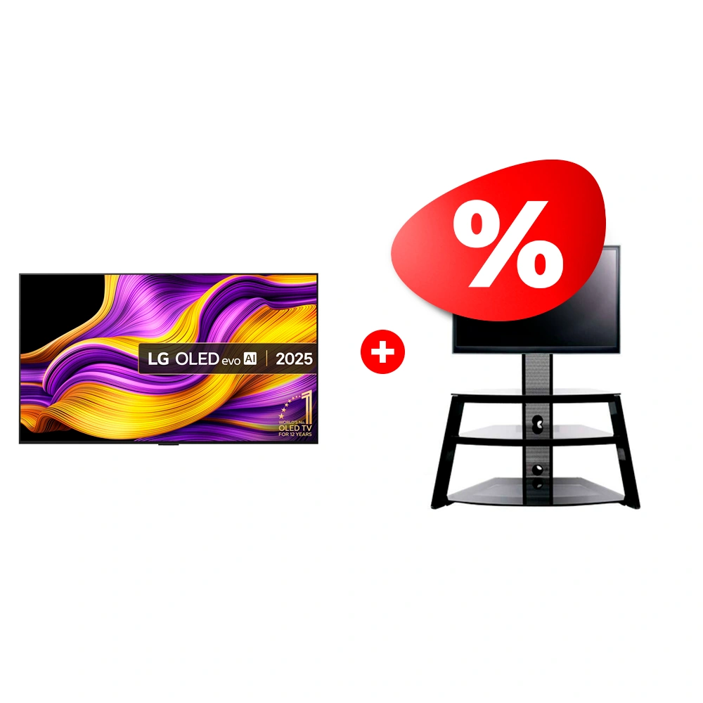 Комплект OLED телевизор LG OLED77G5RLA + ТВ тумба Mart Кристалл К 65″ 