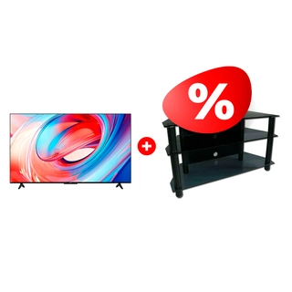 Комплект LED Телевизор TCL 65V6B + ТВ тумба Стеклокомплекс ТV-SR 921/3 