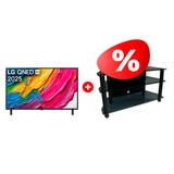 Жиынтық QNED теледидар LG 55QNED80A6A + Стеклокомплекс сөресі ТV-SR 921/3 