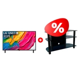 Жиынтық QNED теледидар LG 55QNED80A6A + Стеклокомплекс сөресі ТV-SR 1000/3 