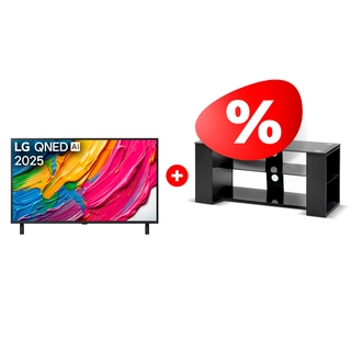 Жиынтық QNED теледидары LG 86QNED80A6A + Mart сөресі Готика 42″ 