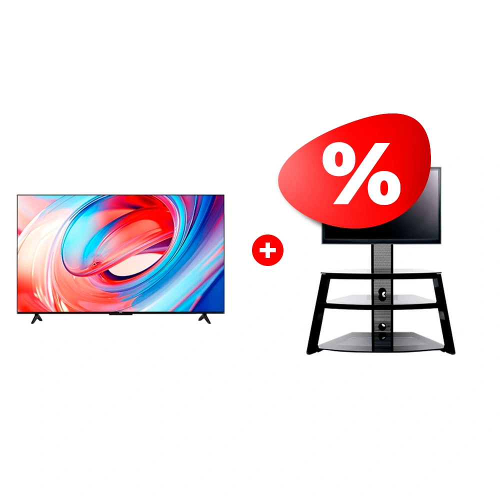 Комплект LED Телевизор TCL 75V6B + ТВ тумба Mart Кристалл К 65″ 