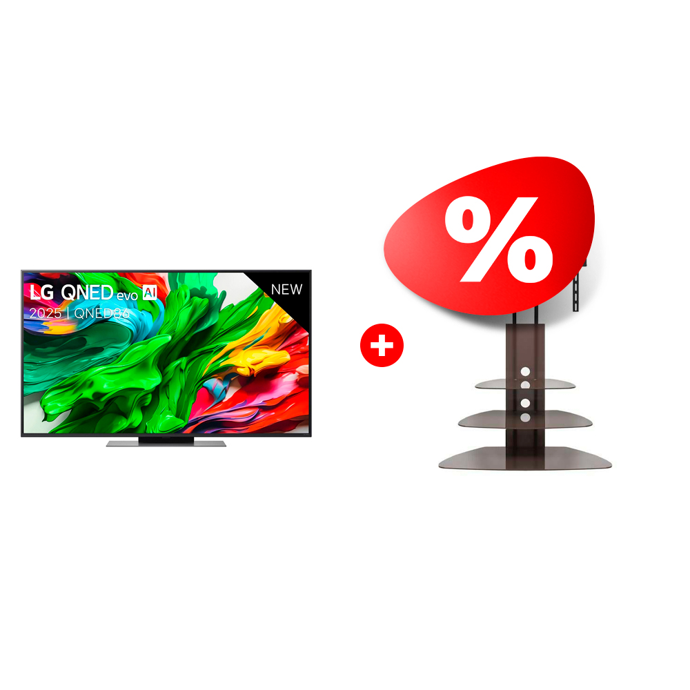 Комплект QNED телевизор LG 75QNED86A6A + ТВ тумба Mart Плаза-Консоль 50″ 