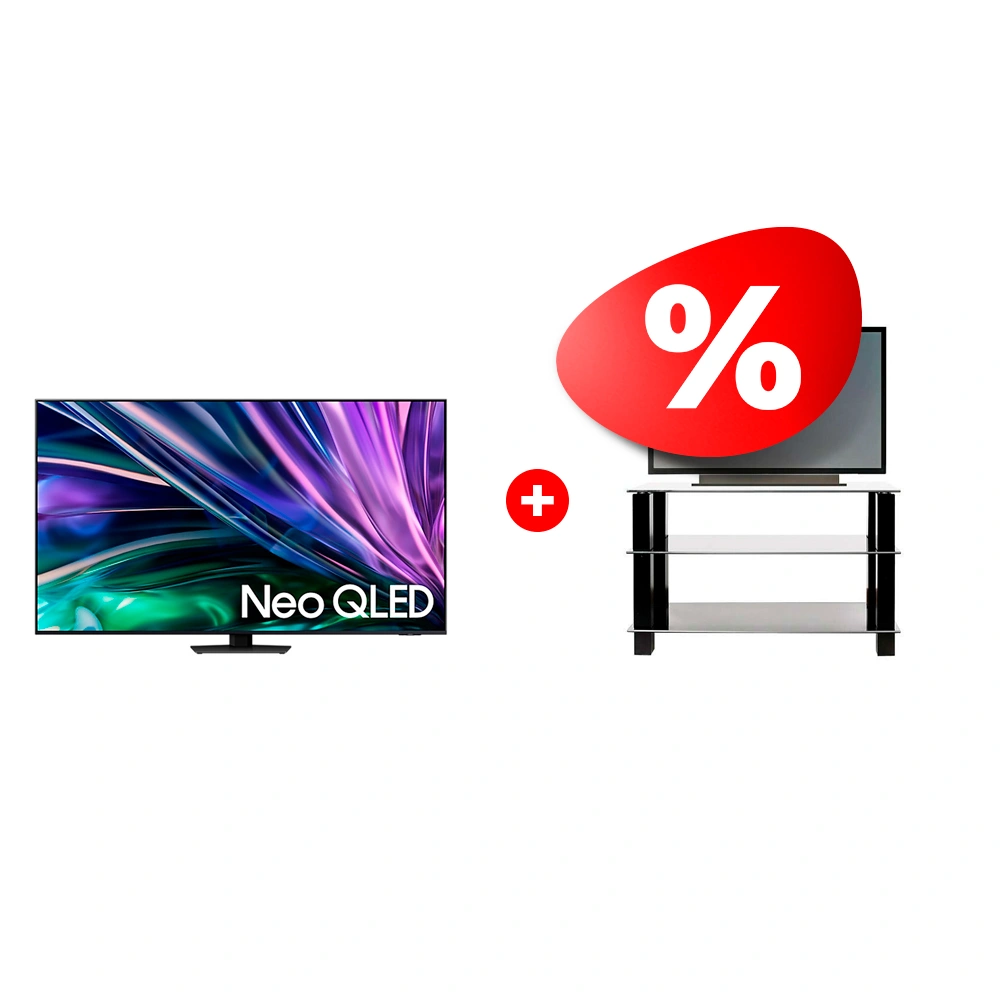 Комплект Neo QLED телевизор Samsung QE55QN85DBUXCE + ТВ тумба Mart Эдельвейс 42″ 