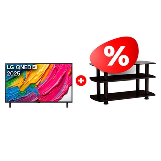 Жиынтық QNED теледидары LG 86QNED80A6A + ARG сөресі T3005 50″ 