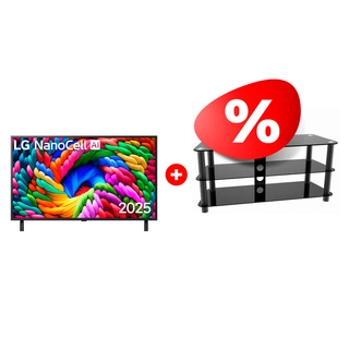 Жиынтық LED теледидары LG 75NANO90A6B + Elenberg сөресі TP2001M 