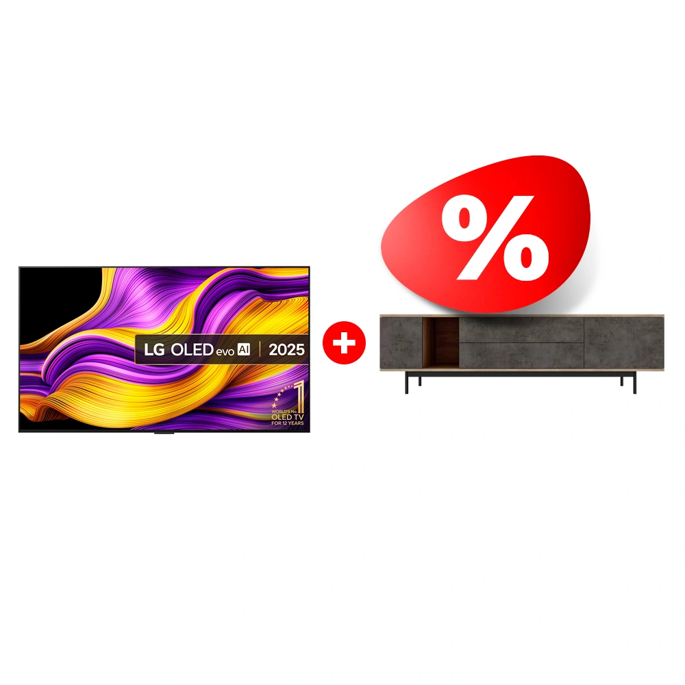 Комплект OLED телевизор LG OLED55G5RLA + ТВ тумба MART Агат 1800 85″ 