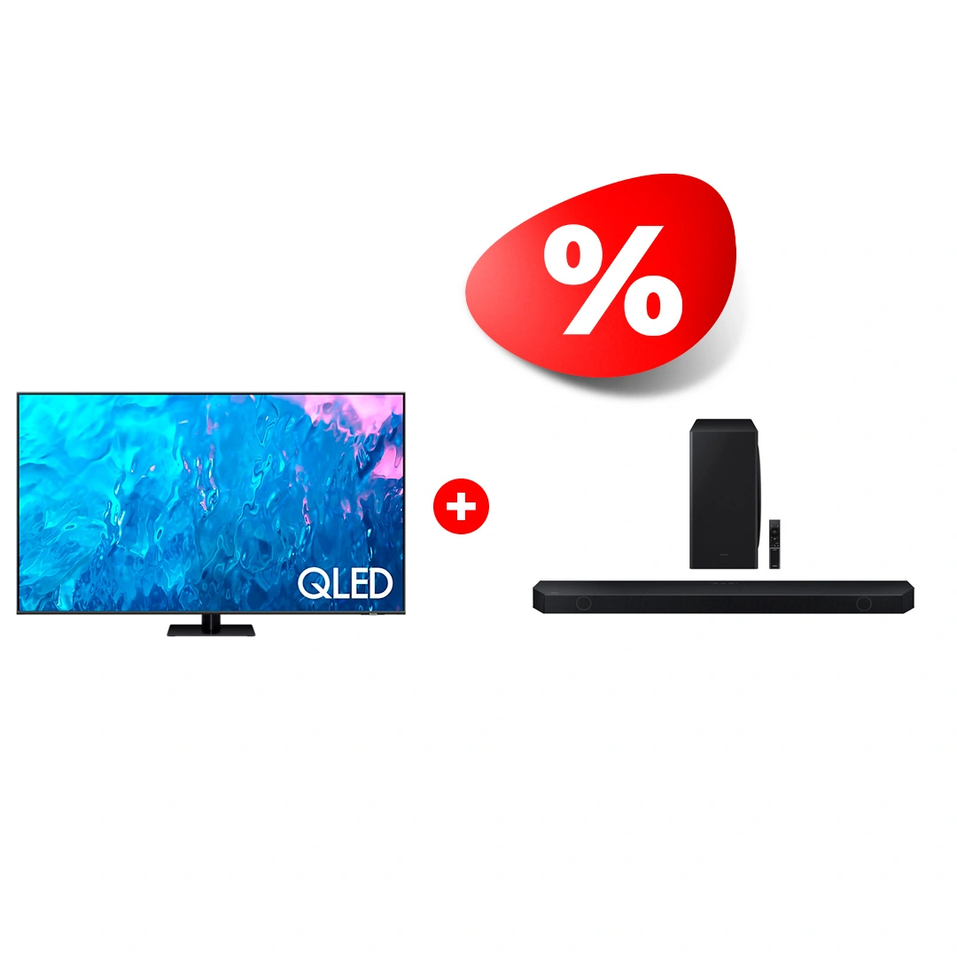 Комплект QLED TV Samsung QE85Q70CAUXCE + Саундбар Samsung HW-Q800C/RU