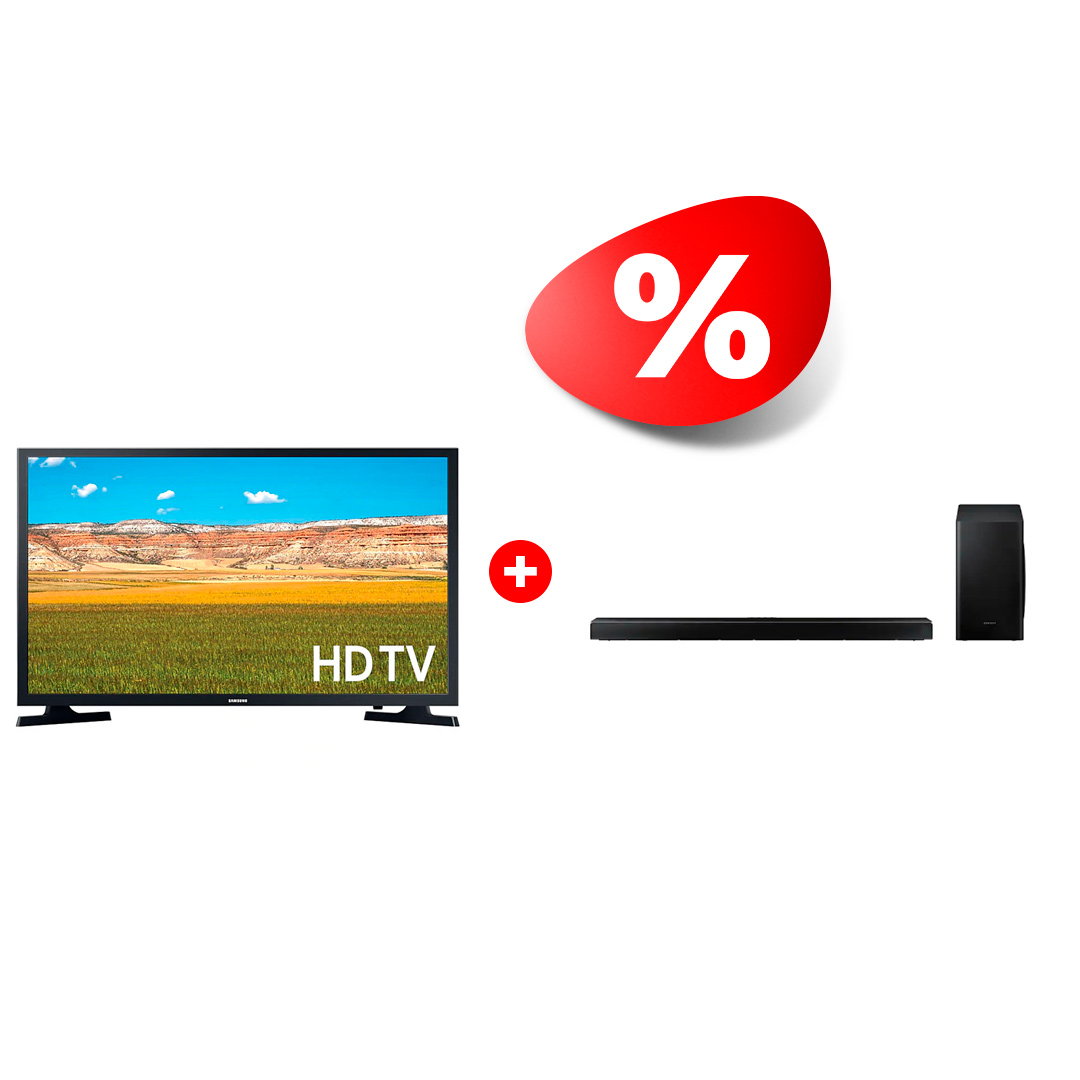 Комплект LED телевизор Samsung UE32T4500AUXCE + Cаундбар Samsung HW-Q60T/RU