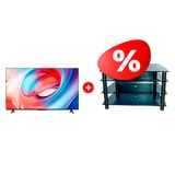 Комплект LED Телевизор TCL 75V6B + ТВ тумба Стеклокомплекс ТV-SR 921/4 