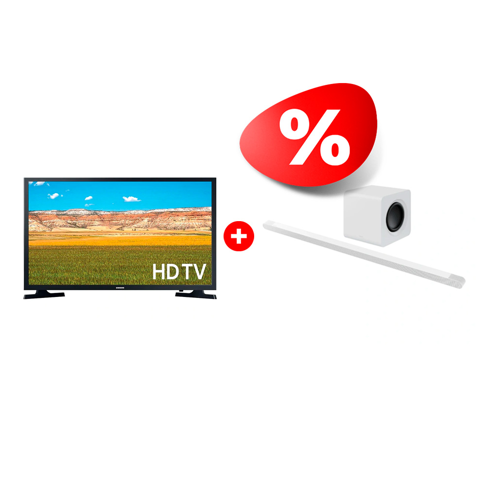 Комплект LED телевизор Samsung UE32T4500AUXCE + Саундбар Samsung HW-S801B/RU 