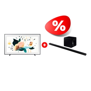 Комплект QLED телевизор Samsung Frame QE32LS03TAUXCE (TBKXRU) + Саундбар Samsung HW-S800B/RU 
