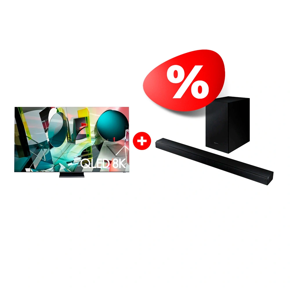 Комплект QLED телевизор Samsung QE75Q950TSUXCE + Саундбар Samsung HW-T530/RU 