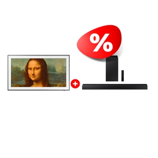 Жиынтық QLED Samsung теледидары The Frame QE43LS03BAUXCE + Samsung саундбары HW-A450/RU 