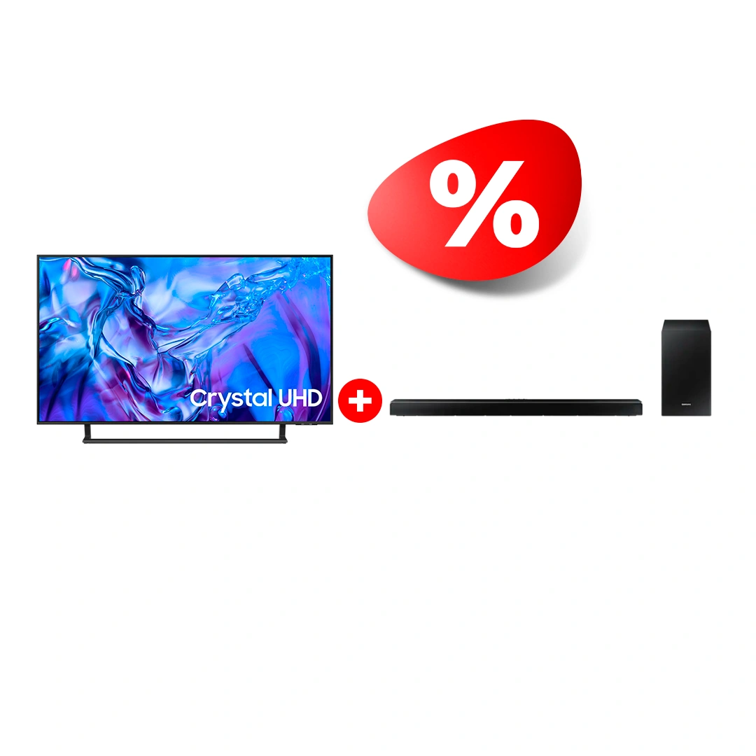 Жиынтық LED телевизор Samsung UE43DU8500UXCE + Samsung саундбары HW-Q6CT/RU 