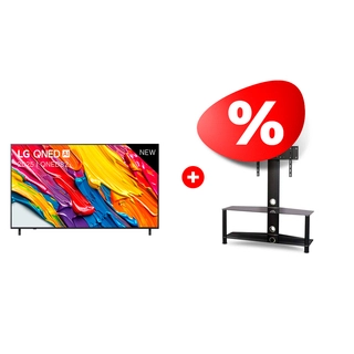 Комплект QNED телевизор LG 75QNED82A6B + ТВ тумба Mart Аврора 42″ 