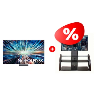 Комплект Neo QLED телевизор Samsung 8K QE65QN900DUXCE + ТВ тумба Mart Каскад 65″ 