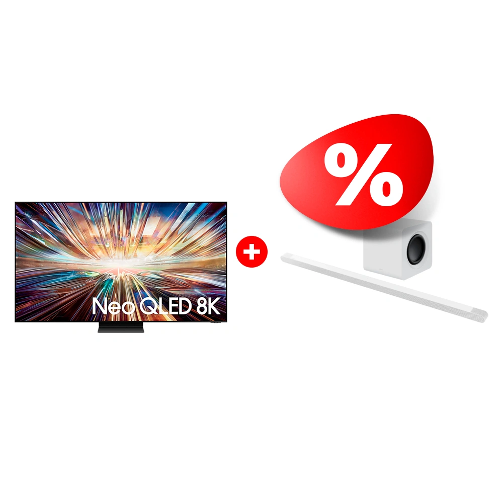 Комплект Neo QLED телевизор Samsung  8K QE65QN800DUXCE + Саундбар Samsung HW-S801B/RU 