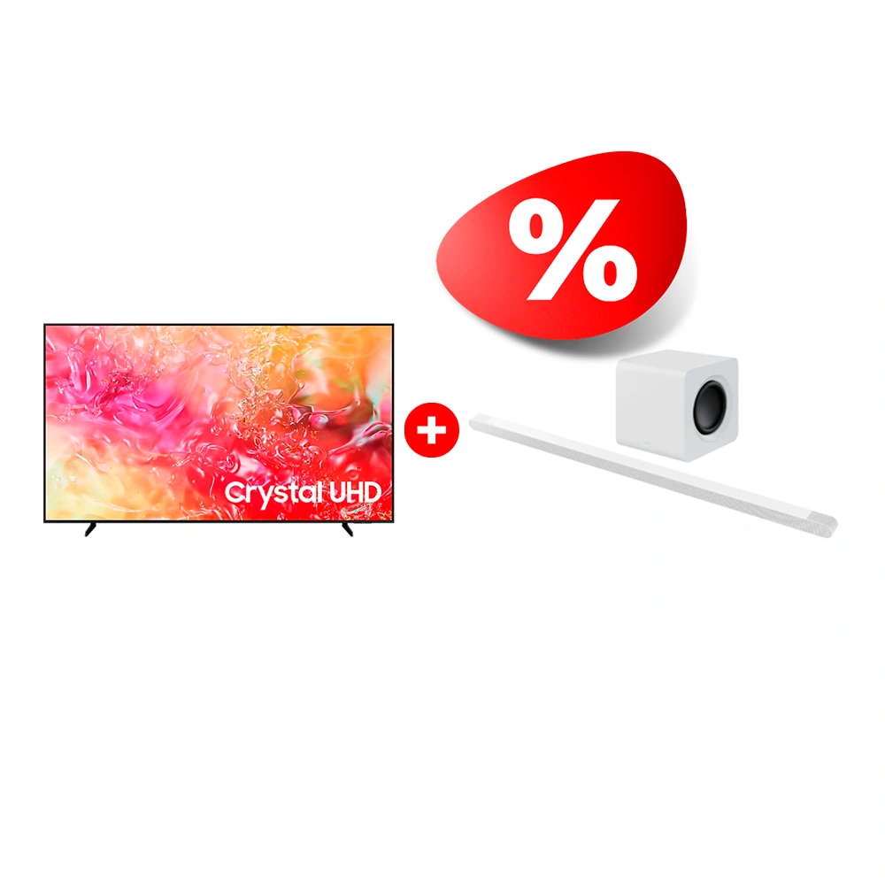 Комплект LED телевизор Samsung UE65DU7100UXCE + Саундбар Samsung HW-S801B/RU 