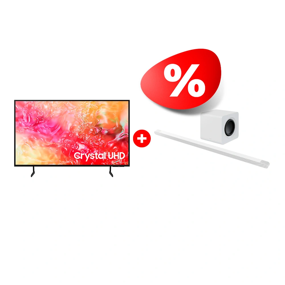 Комплект LED телевизор Samsung UE50DU7100UXCE + Саундбар Samsung HW-S801B/RU 