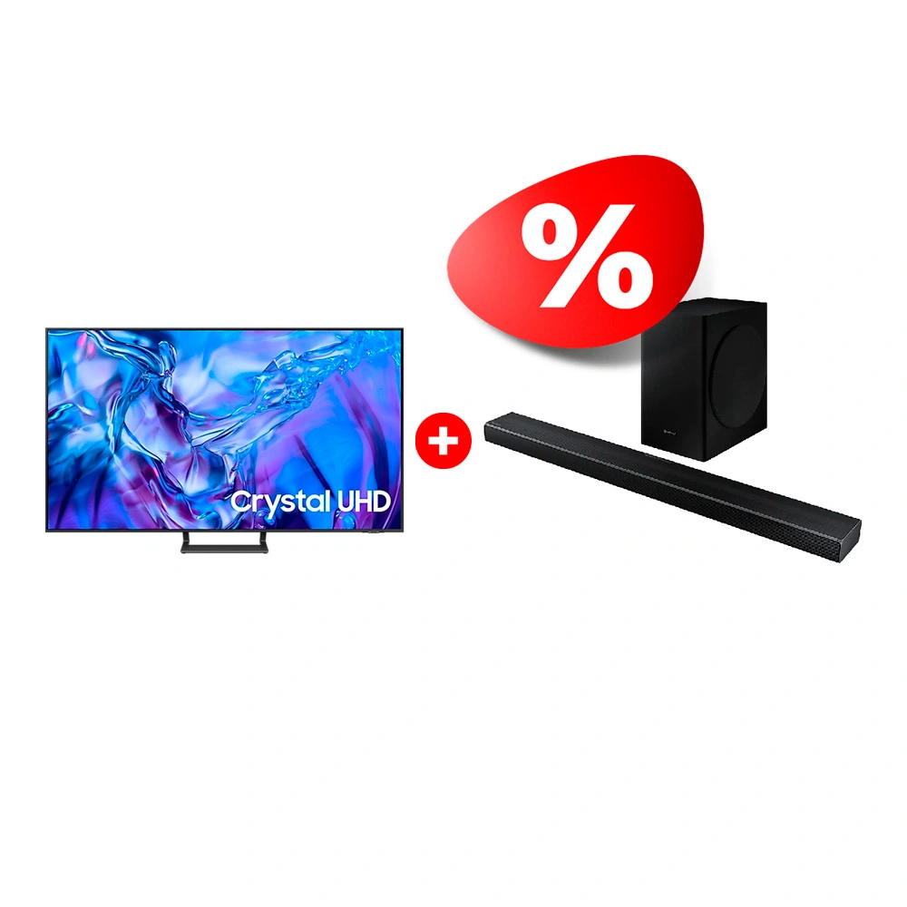 Комплект LED телевизор Samsung UE55DU8500UXCE + Cаундбар Samsung HW-Q60T/RU 