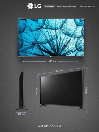 LED телевизор LG 43LM5772PLA - фото 3