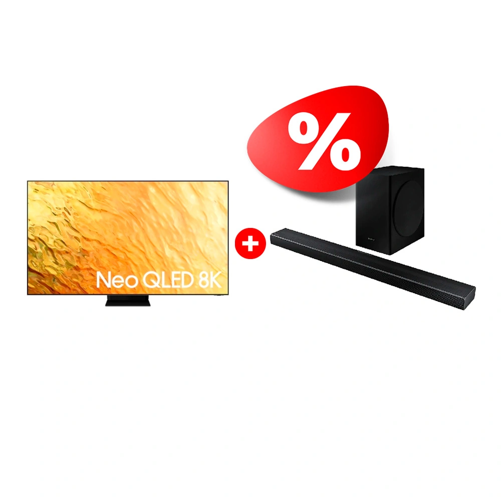 Комплект Neo QLED 8K телевизор Samsung QE75QN800BUXCE + Cаундбар Samsung HW-Q60T/RU 