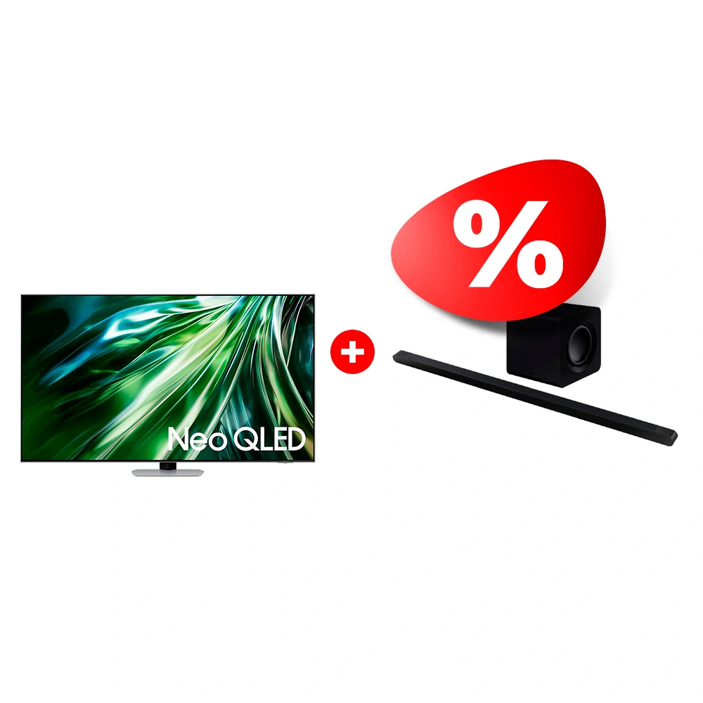 Комплект Neo QLED телевизор Samsung QE75QN90DAUXCE + Саундбар Samsung HW-S800B/RU 