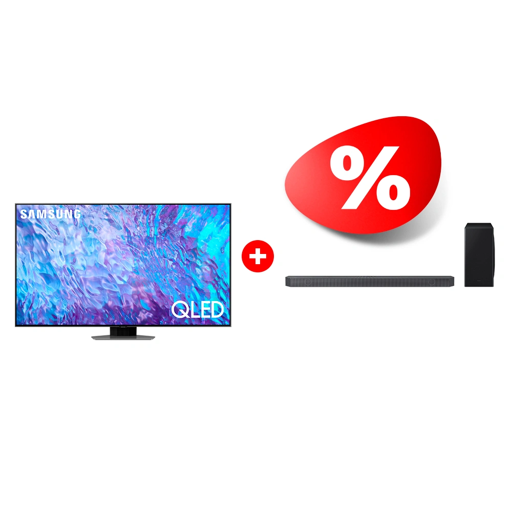 Жиынтық QLED Samsung теледидары QE55Q80CAUXCE + Samsung саундбары HW-Q800B/RU 