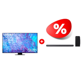 Жиынтық QLED Samsung теледидары QE55Q80CAUXCE + Samsung саундбары HW-Q800B/RU 