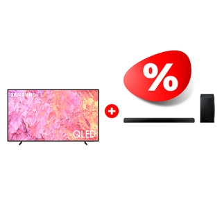 Комплект QLED телевизор Samsung QE43Q60CAUXCE + Саундбар Samsung HW-Q70T/RU 