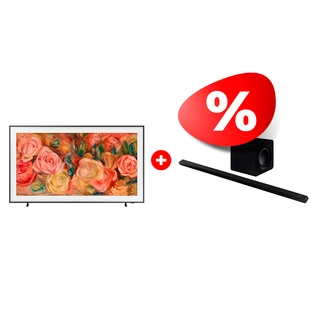 Комплект QLED The Frame телевизор Samsung QE75LS03DAUXCE + Саундбар Samsung HW-S800B/RU 