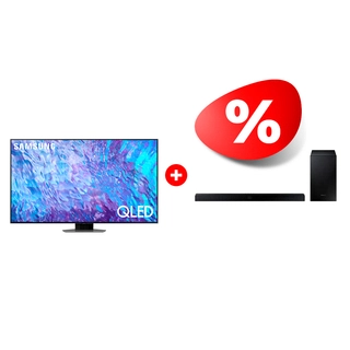 Жиынтық QLED Samsung теледидары QE65Q80CAUXCE + Samsung саундбары HW-T530/RU 