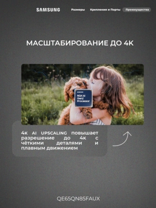 Neo QLED Samsung теледидары QE65QN85FAUXCE - фото 6