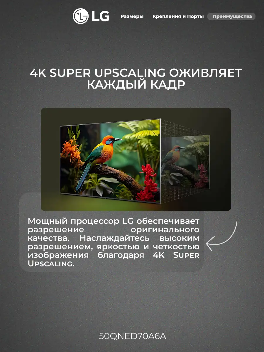QNED телевизор LG 50QNED70A6A - фото 7