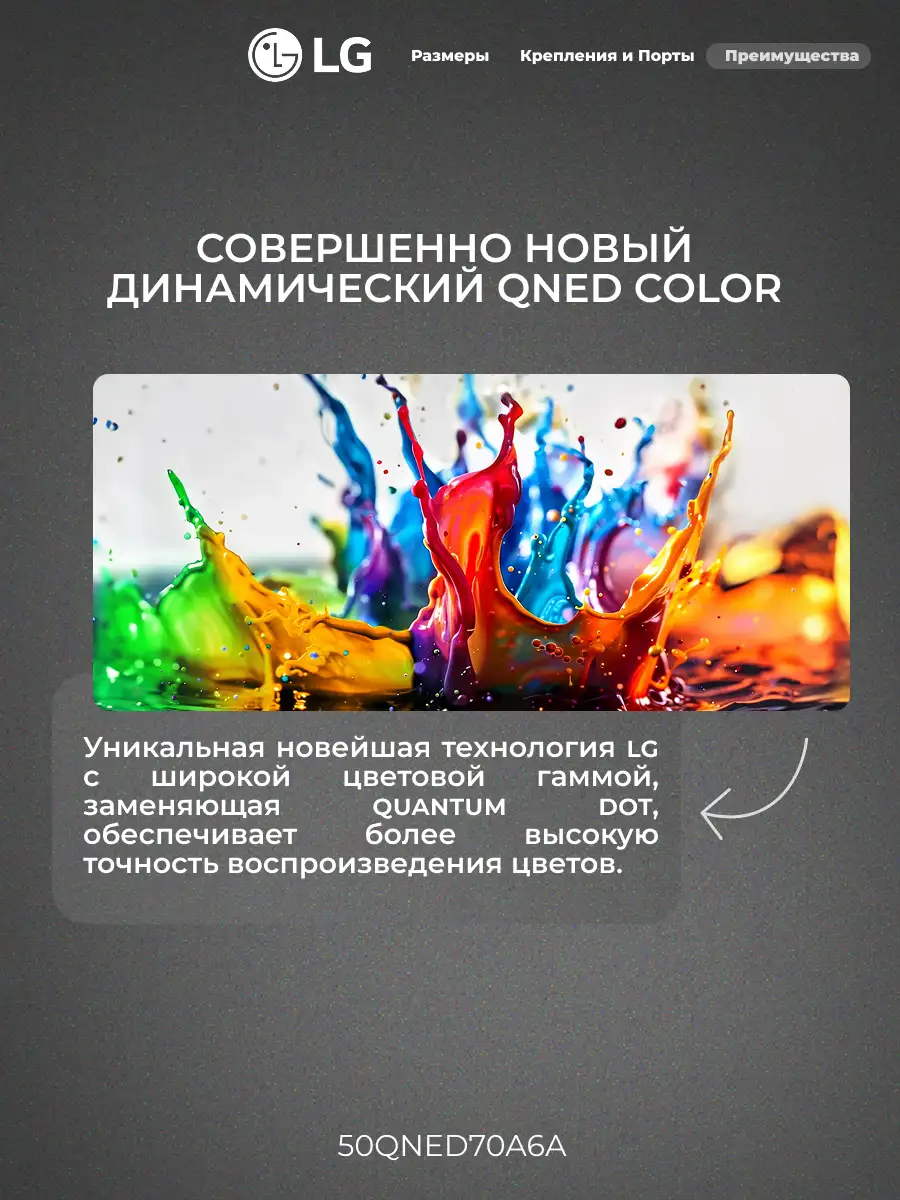 QNED телевизор LG 50QNED70A6A - фото 5
