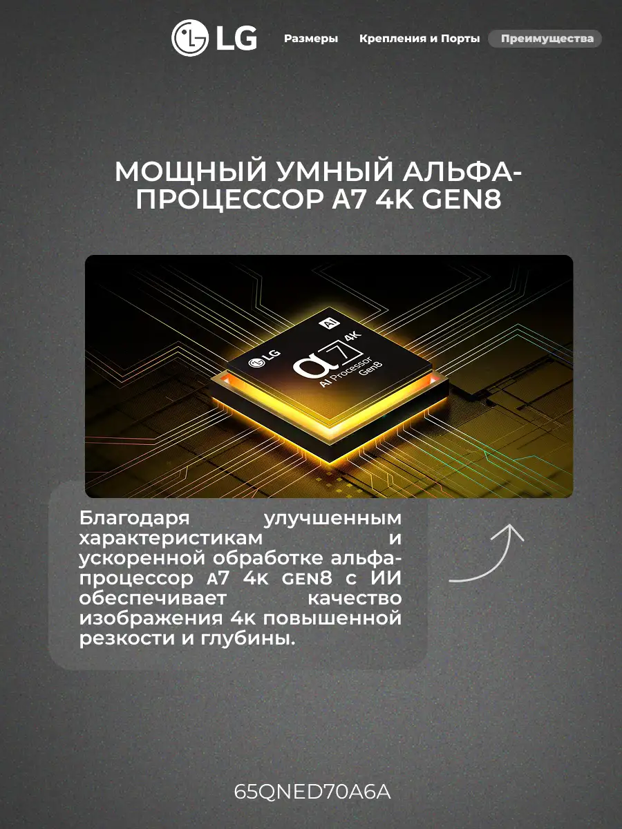 QNED телевизор LG 65QNED70A6A - фото 6