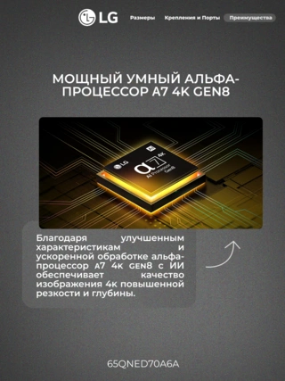 QNED телевизор LG 65QNED70A6A - фото 6