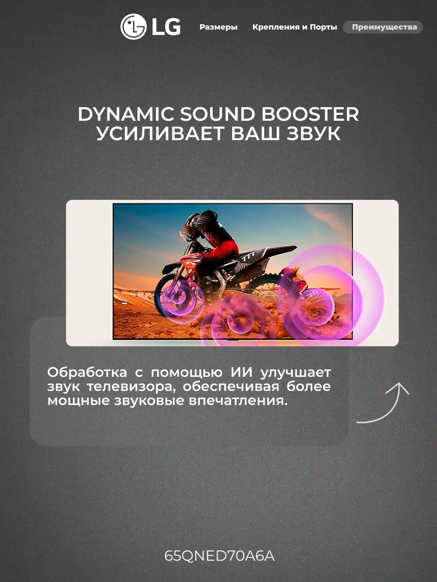 QNED телевизор LG 65QNED70A6A - фото 8