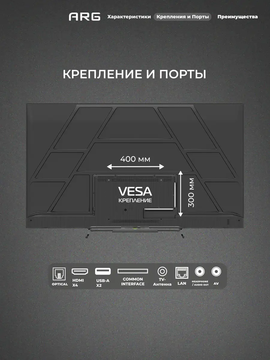 LED теледидар ARG A75Q1C3 - фото 8