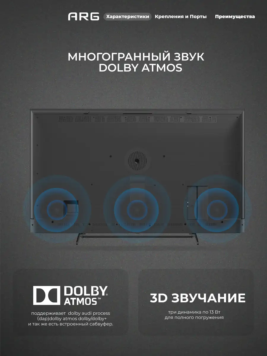 Mini-LED телевизор ARG ML65A - фото 7