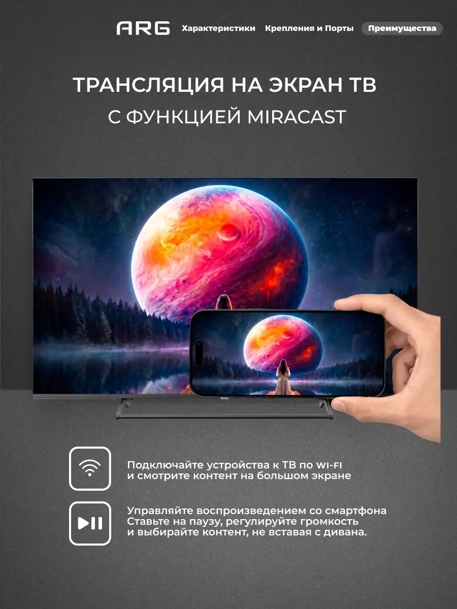 Mini-LED телевизор ARG ML65A - фото 10