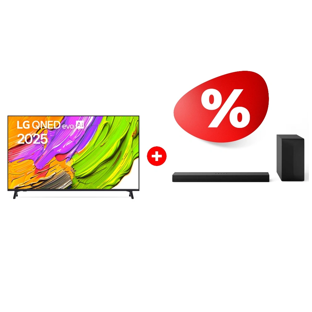 Комплект QNED телевизор LG 65QNED70A6A + Саундбар LG S60T 