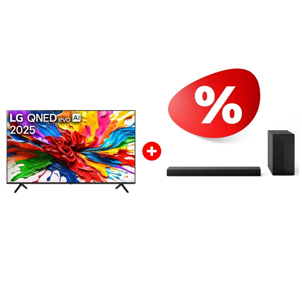 Комплект QNED телевизор LG 85QNED92A6A + Саундбар LG S60T 
