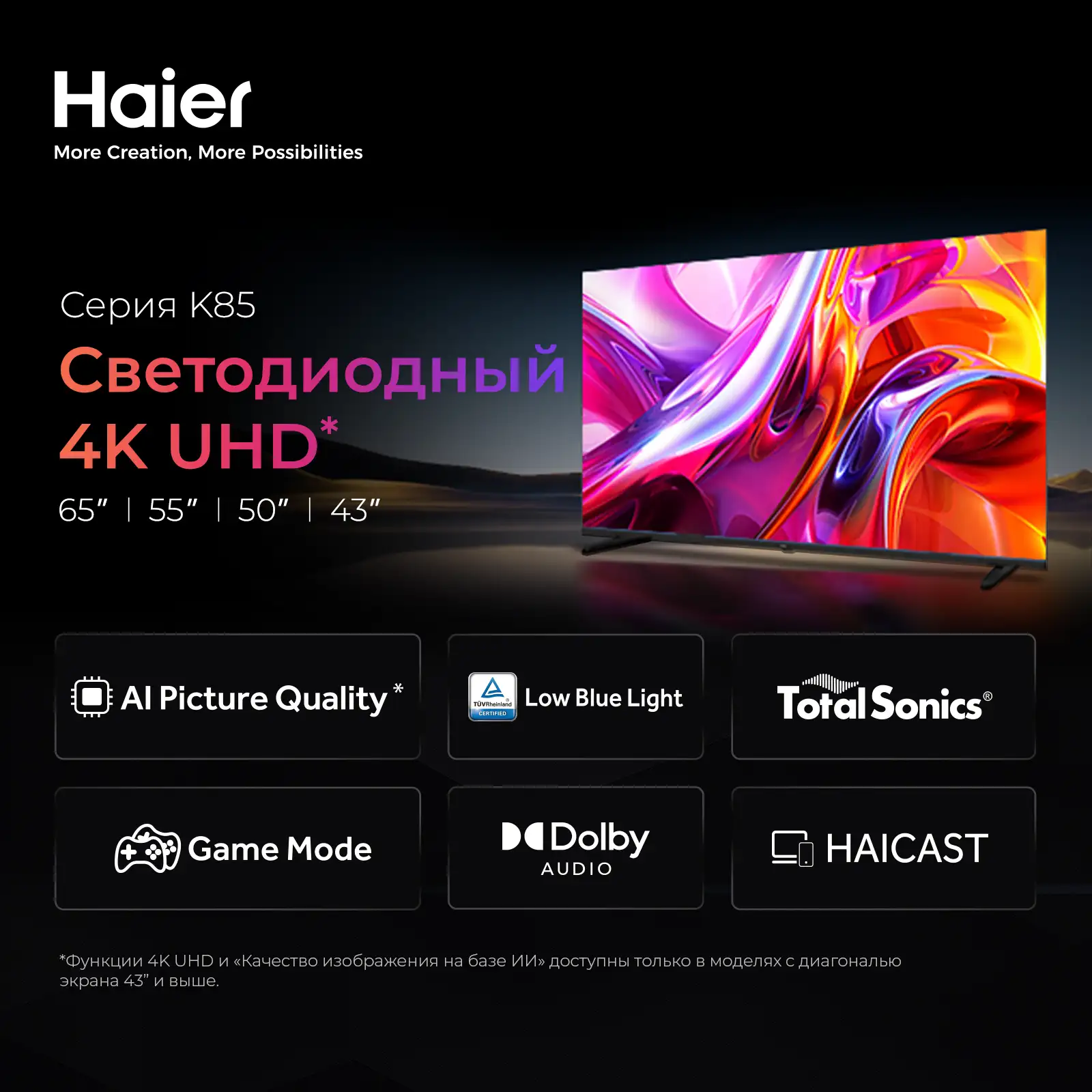 LED телевизор Haier H55K85GUX - фото 2
